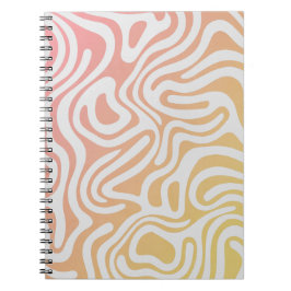 Caderno Espiral Notebook design simples e elegante abstrato espira