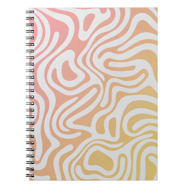 Caderno Espiral Notebook design simples e elegante abstrato espira (Frente)
