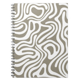 Caderno Espiral Notebook design simples e elegante abstrato espira