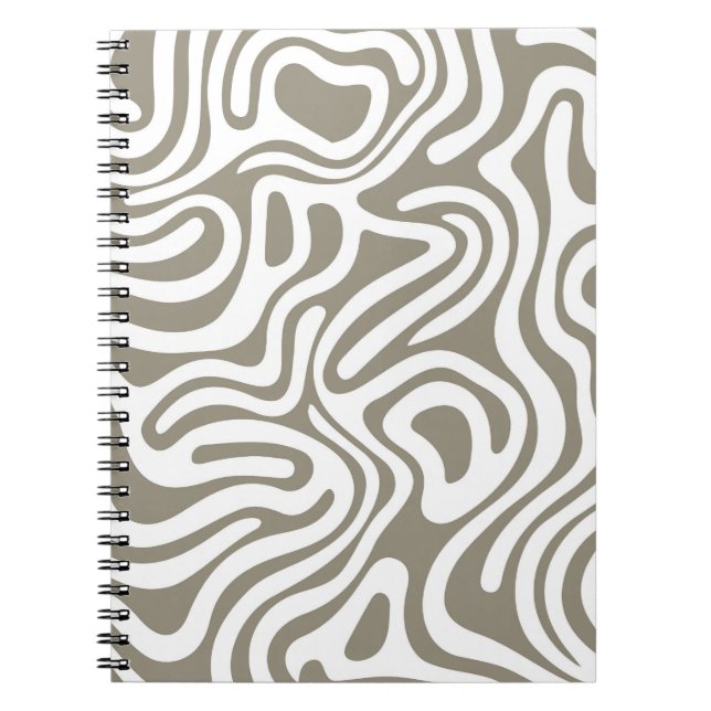 Caderno Espiral Notebook design simples e elegante abstrato espira (Frente)
