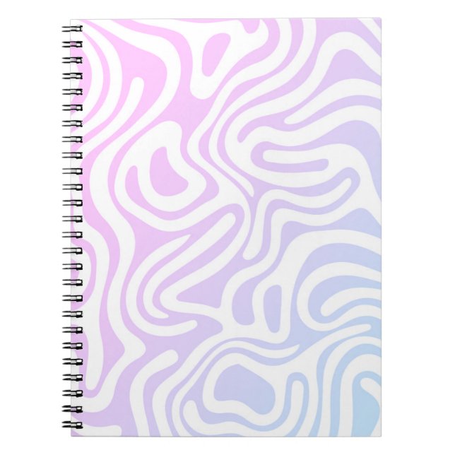 Caderno Espiral Notebook design simples e elegante abstrato espira (Frente)