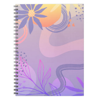 Caderno Espiral Notebook design simples e elegante abstrato espira