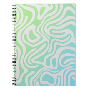 Caderno Espiral Notebook design simples e elegante abstrato espira