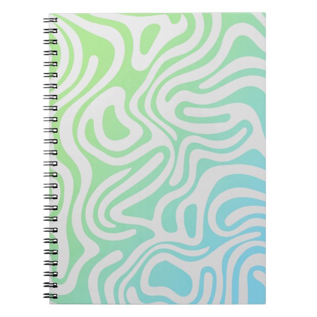 Caderno Espiral Notebook design simples e elegante abstrato espira (Frente)