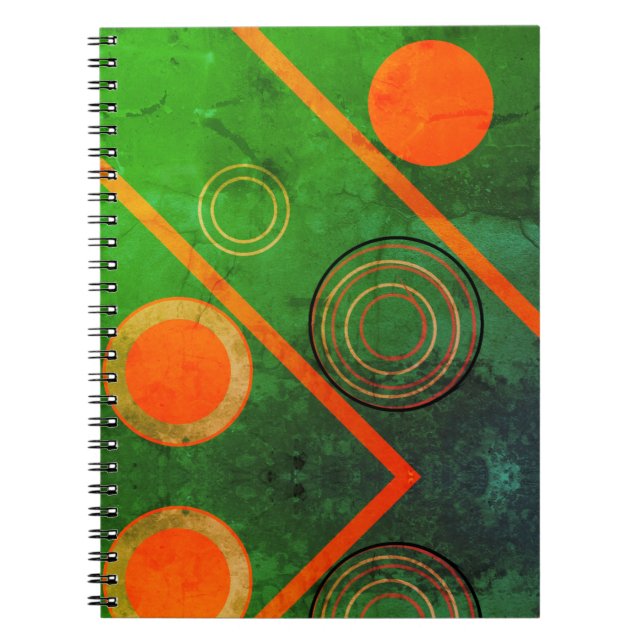 Caderno Espiral notebook, design verde (Frente)