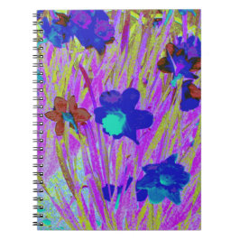 Caderno Espiral Notebook/Diário 'Daffodils Roxos'