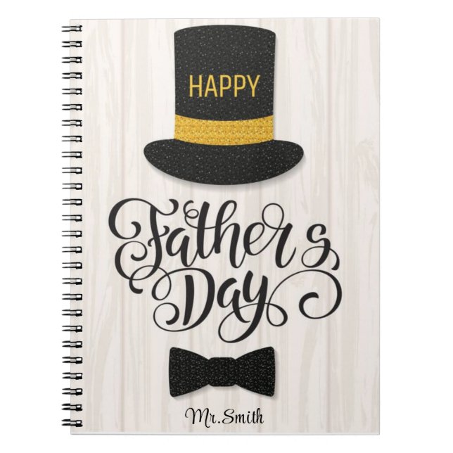 Caderno Espiral Notebook diário do pai (Frente)
