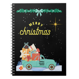 Caderno Espiral Notebook/Diário Entrega de Papais noeis de Natal F