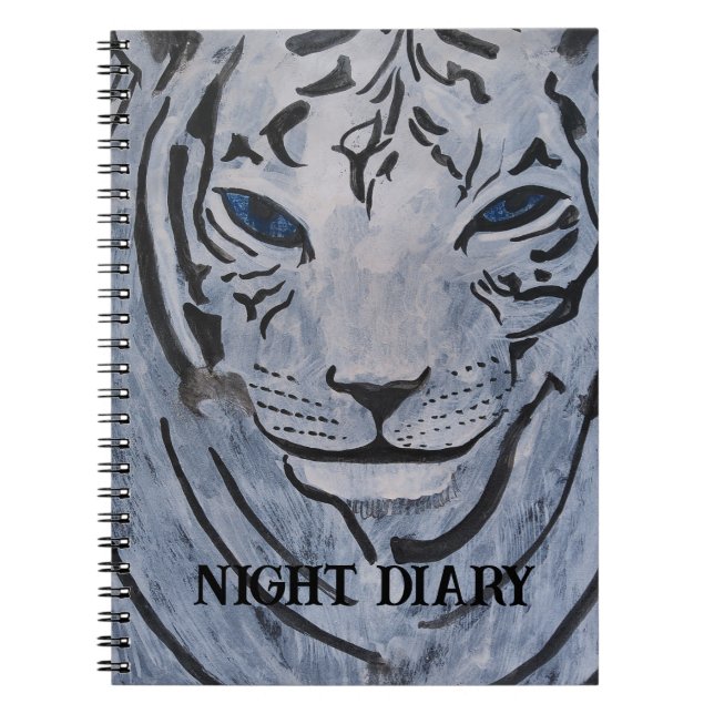 CADERNO ESPIRAL NOTEBOOK DIÁRIO NOTURNO POR PAULA REILLY. (Frente)