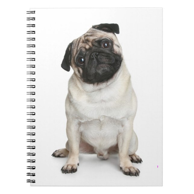 Caderno Espiral Notebook / Diário Puppy Dog Branco (Frente)