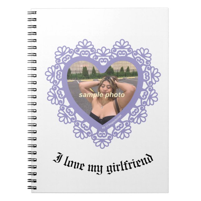 Caderno Espiral Notebook Dingus Heart Lace Frame Spiral (Frente)