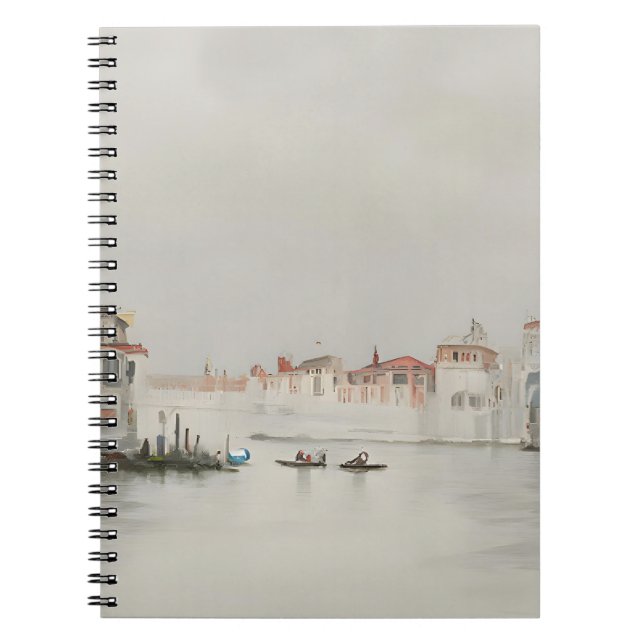 Caderno Espiral Notebook do Canal Serene Venice (Frente)