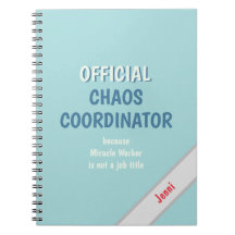 Notebook do Coordenador do Caos Funny Office Co-wo
