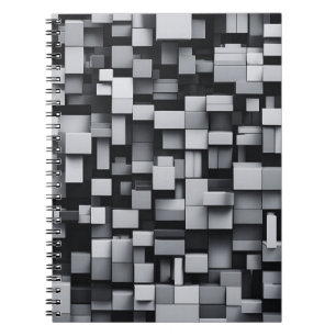 Caderno Espiral Notebook do Designer com Arte Geométrica Moderna