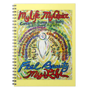 Caderno Espiral Notebook do Diário Cancer Poem White Angel Art