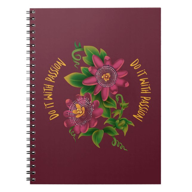 Caderno Espiral Notebook Do It With Passion (Frente)