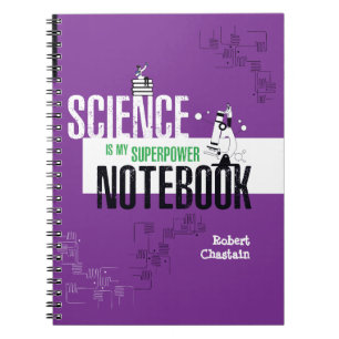 Caderno Espiral Notebook do Laboratório Personalizado de Biologia