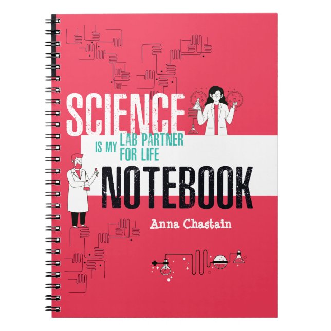 Caderno Espiral Notebook do Laboratório Personalizado de Física de (Frente)