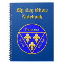 Notebook do logotipo Acadiana Kennel Club