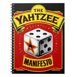Caderno Espiral Notebook do Manifesto Yahtzee