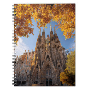 Caderno Espiral Notebook do Outono Sagrada Família Ouro