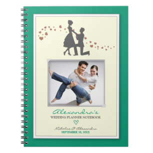 Caderno Espiral Notebook do Planejador de Casamento da Proposta de