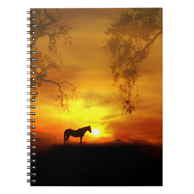 Caderno Espiral Notebook do sudoeste do cavalo (Frente)