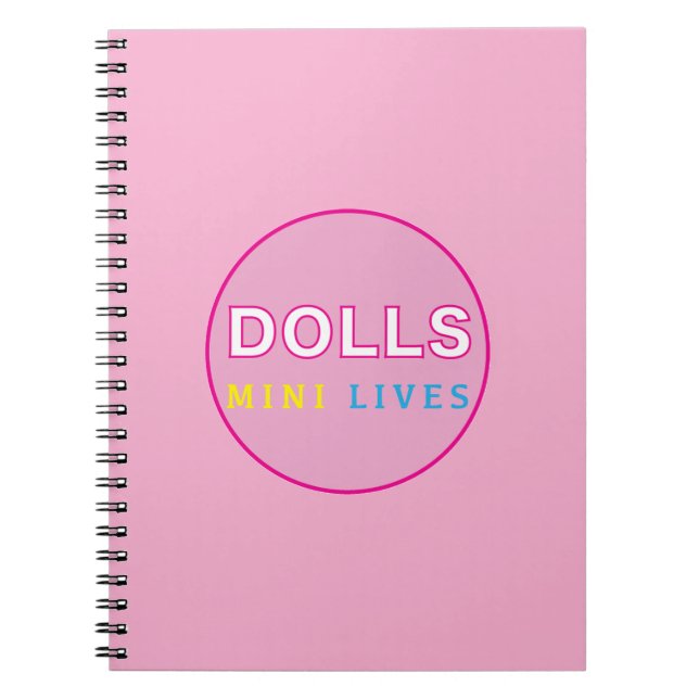 Caderno Espiral Notebook Dolls Mini Lives (Frente)