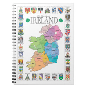 Caderno Espiral Notebook dos condados da Irlanda