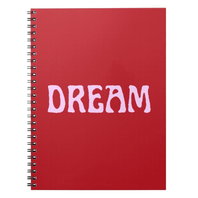 Caderno Espiral Notebook Dream em Vermelho e Rosa (Frente)