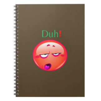 Caderno Espiral Notebook Duh emoji Reação facial Notebook