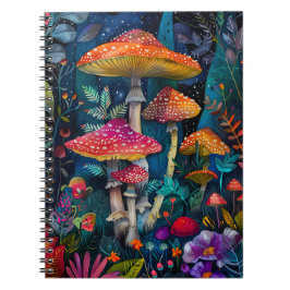 Caderno Espiral Notebook e Diário bonito para mushroom