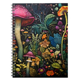 Caderno Espiral Notebook e Diário Forest Forager Mushroom