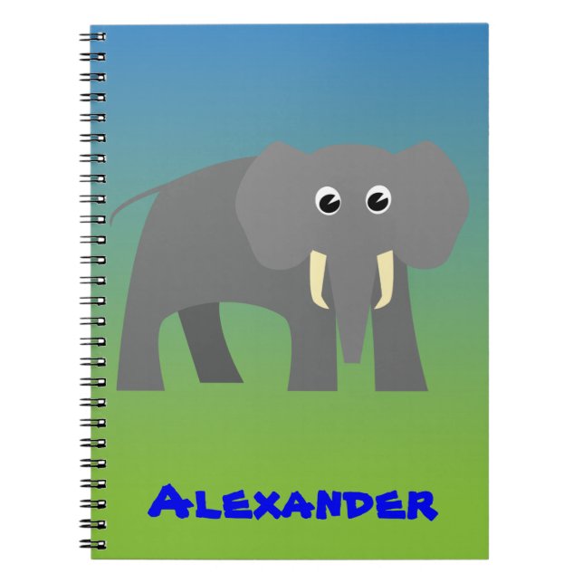 Caderno Espiral Notebook elefante (Frente)
