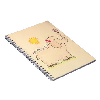 Caderno Espiral Notebook elefante "Você é tão amado"