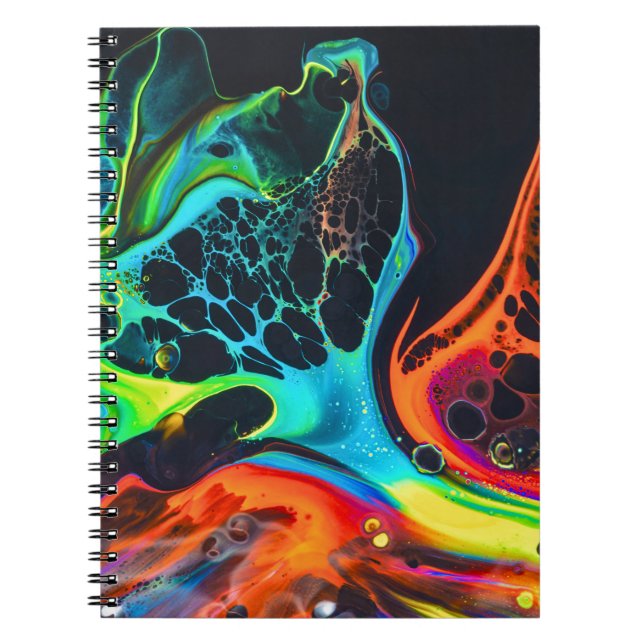Caderno Espiral Notebook Elegante Abstrato (Frente)