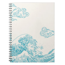 Notebook elegante com estética marinha elegante