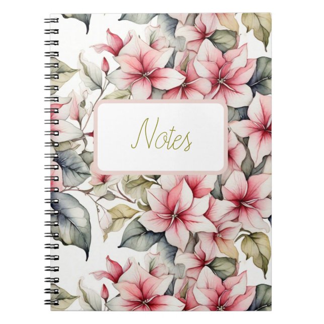 Caderno Espiral Notebook elegante cor-de-rosa (Frente)