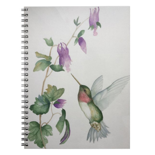 Caderno Espiral Notebook Elegante Hummingbird (Frente)