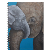 Notebook Elphant e Azul-Criança
