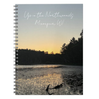 Caderno Espiral Notebook em Northwoods Lake Photo