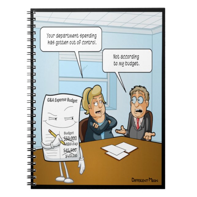 Caderno Espiral Notebook Engraçado de Orçamento (Frente)