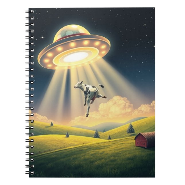 Caderno Espiral Notebook engraçado de rapto de ovelhas de ovelha (Frente)