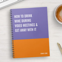 Caderno Espiral Notebook Engraçado, Diário de Pad Escrevendo Snark