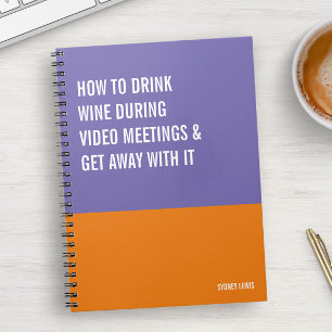 Caderno Espiral Notebook Engraçado, Diário de Pad Escrevendo Snark