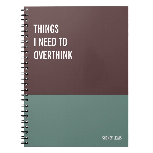 Caderno Espiral Notebook engraçado, Diário humorístico Escrevendo, (Frente)