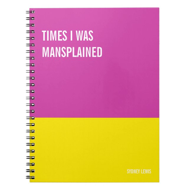 Caderno Espiral Notebook engraçado, Diário humorístico Escrevendo, (Frente)