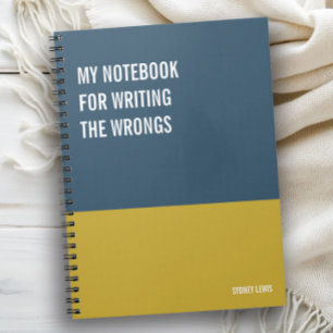 Caderno Espiral Notebook engraçado, Diário humorístico Escrevendo,