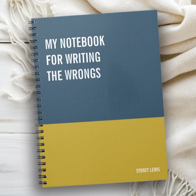 Caderno Espiral Notebook engraçado, Diário humorístico Escrevendo, (Criador carregado)