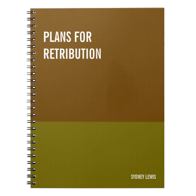 Caderno Espiral Notebook engraçado, Diário humorístico Escrevendo, (Frente)